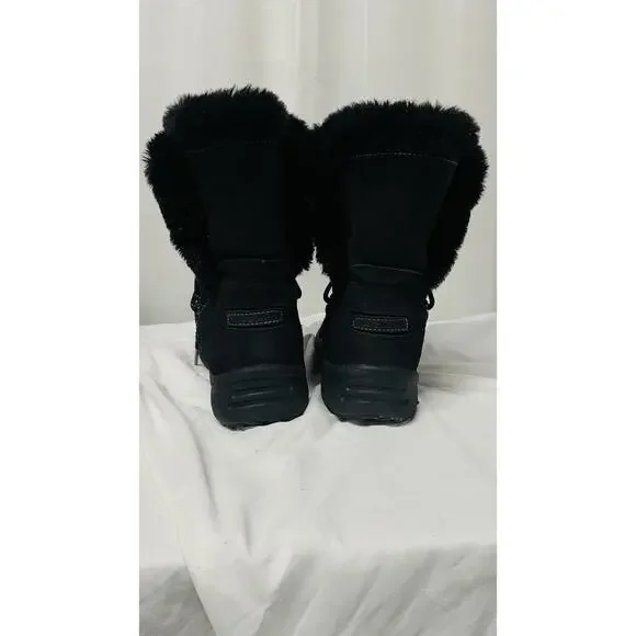 •Clarks Winter Boots Wave Walk Leather Faux Fur Insulated Waterproof 9.5 - Picture 5 of 10